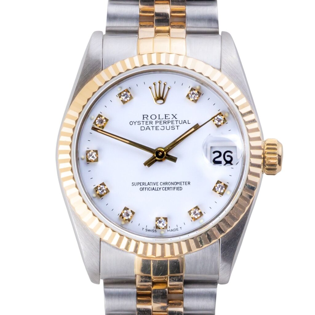 Rolex Datejust Mid-Size White Diamond 68273 1991 (Full Set) 10 2E0B3360 1CG 3M
