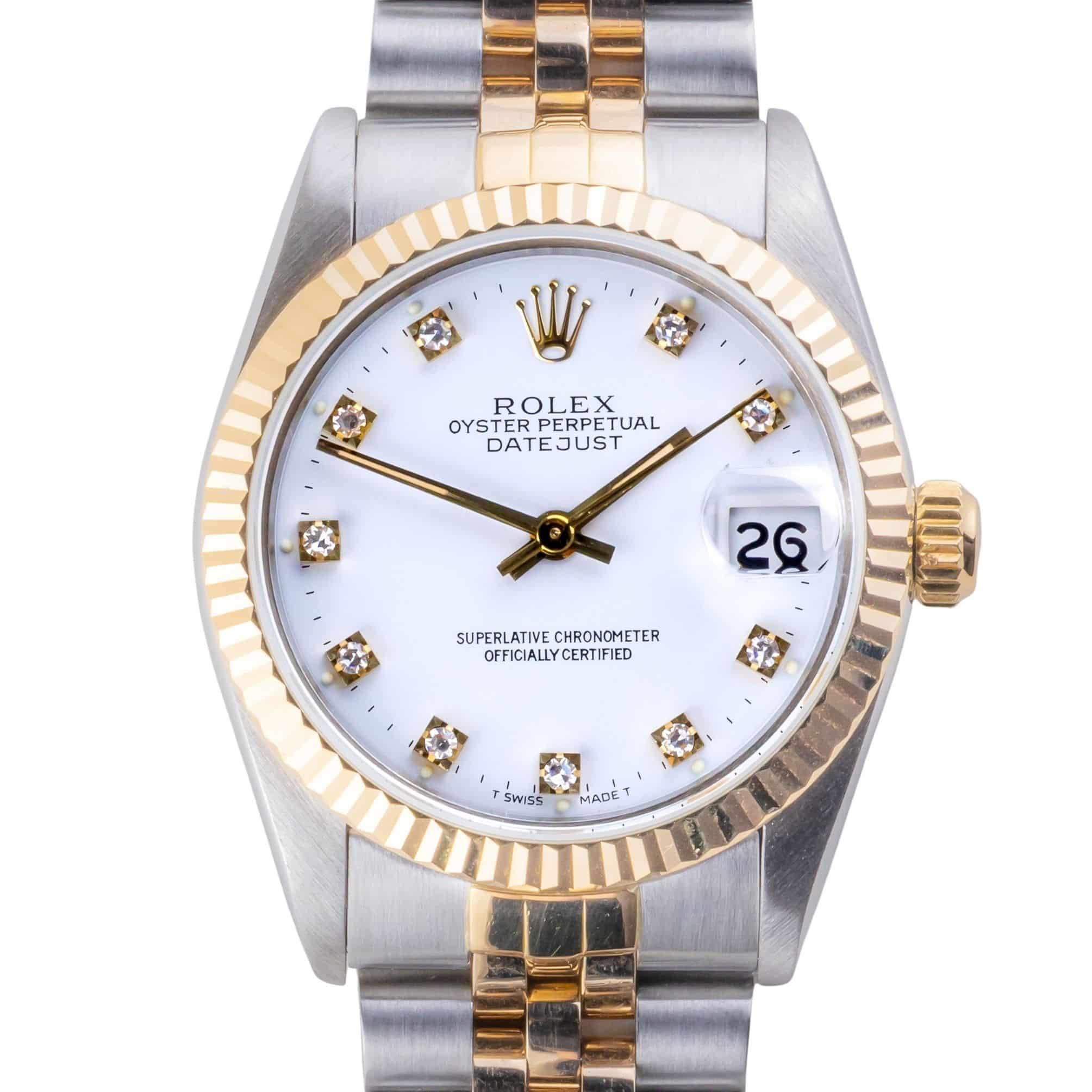 Rolex Datejust Mid-Size White Diamond 68273 1991 (Full Set) 3 2E0B3360 1CG 3M