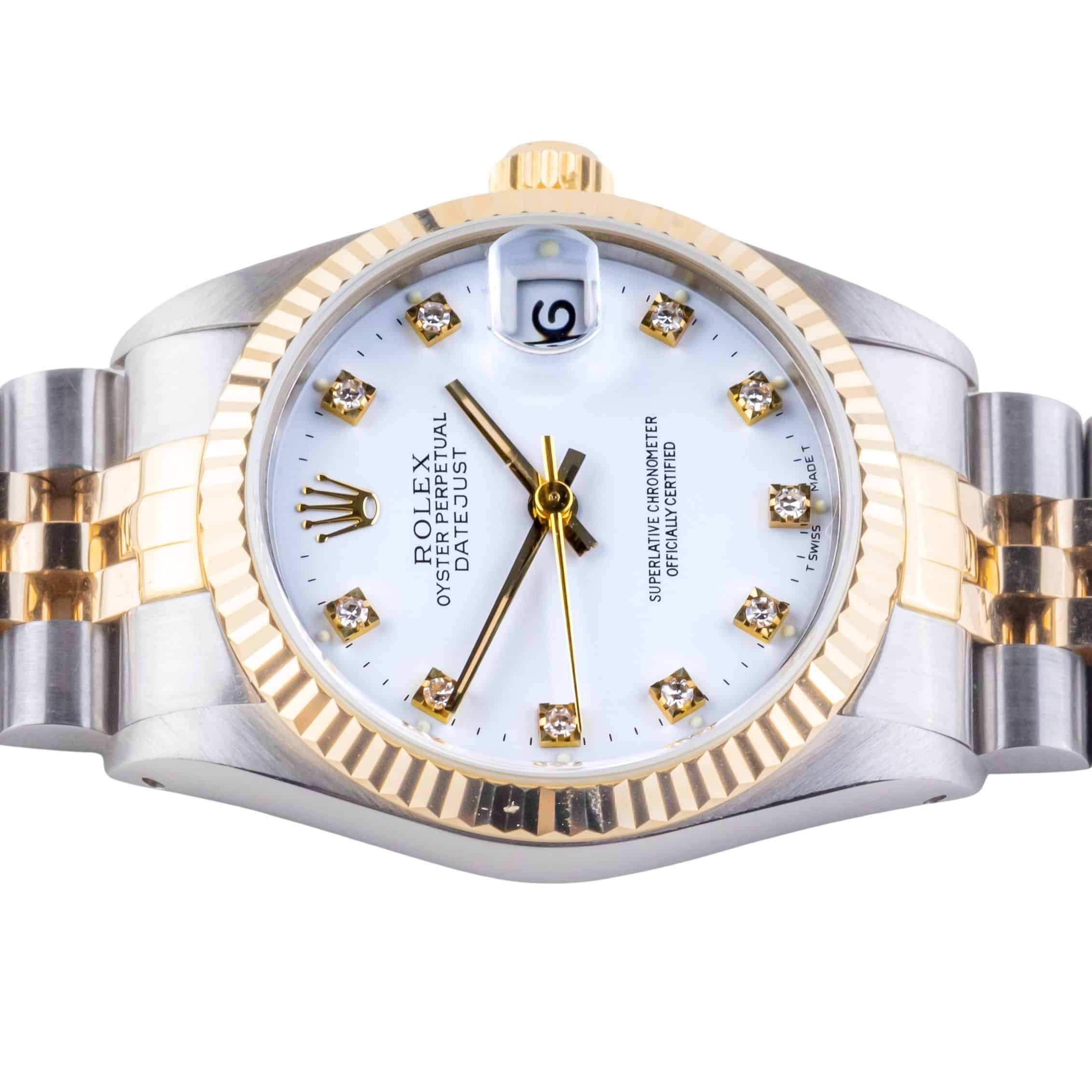 Rolex Datejust Mid-Size White Diamond 68273 1991 (Full Set) 5 2E0B3366 1CG 3M