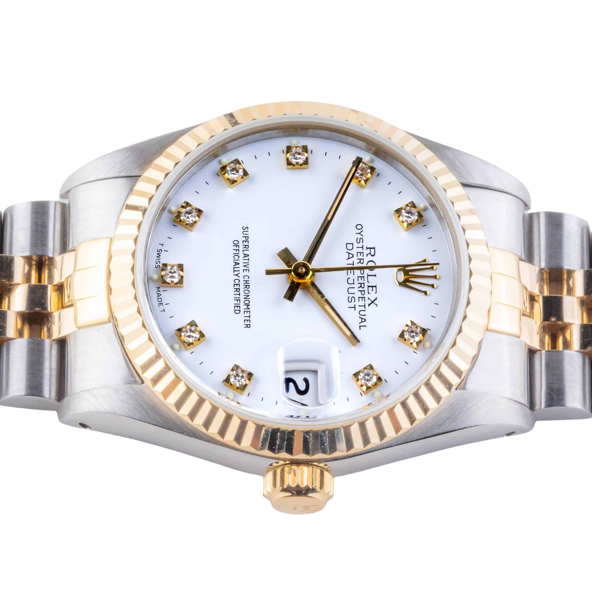 Rolex Datejust Mid-Size White Diamond 68273 1991 (Full Set) 6 2E0B3369 1CG 3M