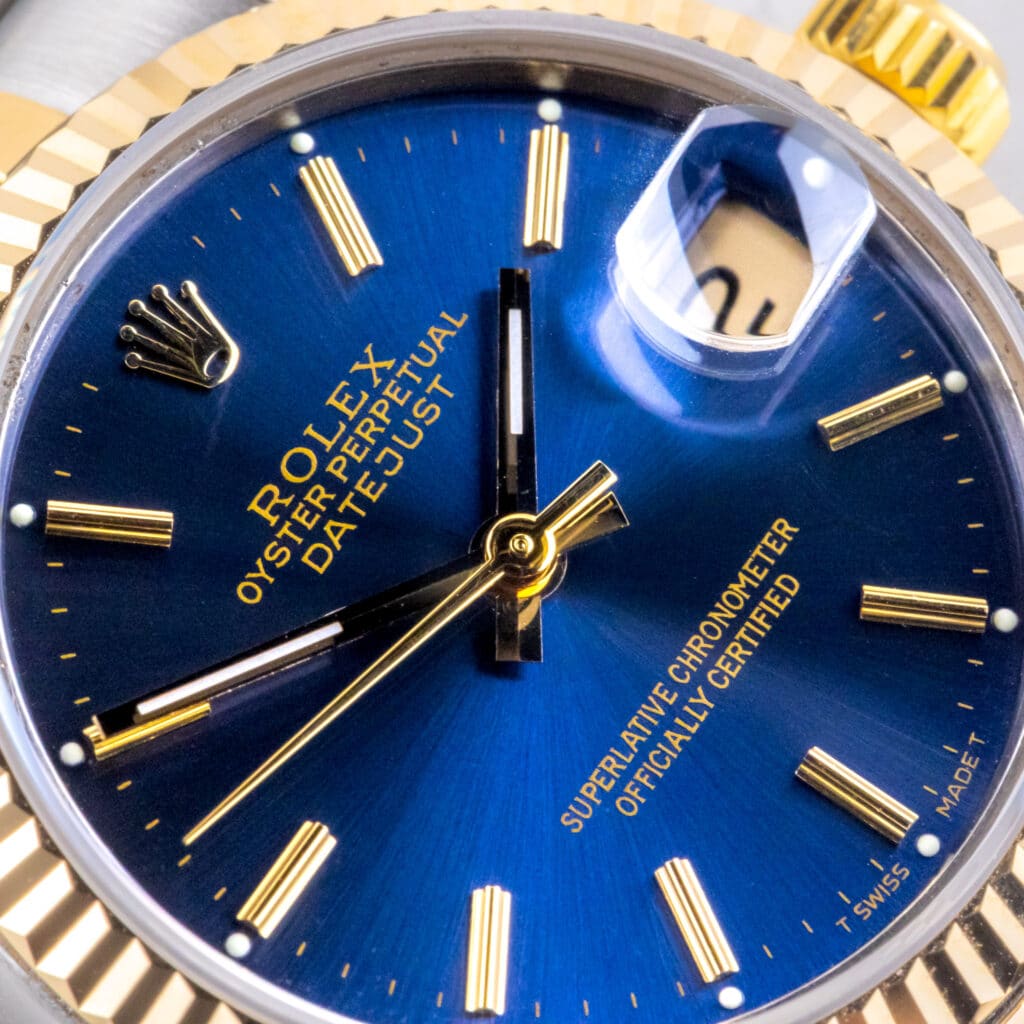 Alternative view of Rolex Oyster Perpetual Datejust Mid-Size Blue 68273 1985 (Volledige set)