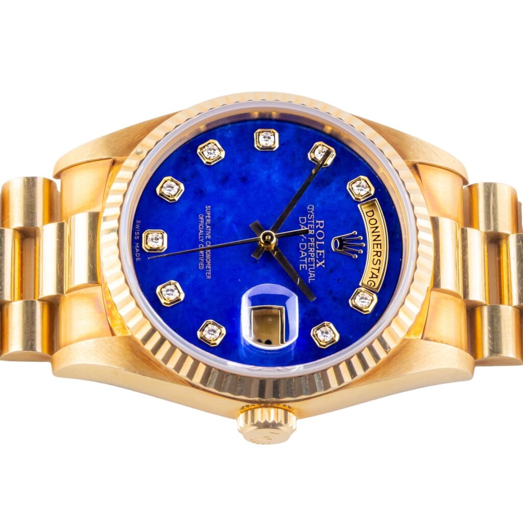 Rolex Day-Date Lapis lazuli 18238 1993 (vollständiger Satz) 13 2E0B3558 1CG 3M Langedyk Vintage Watches