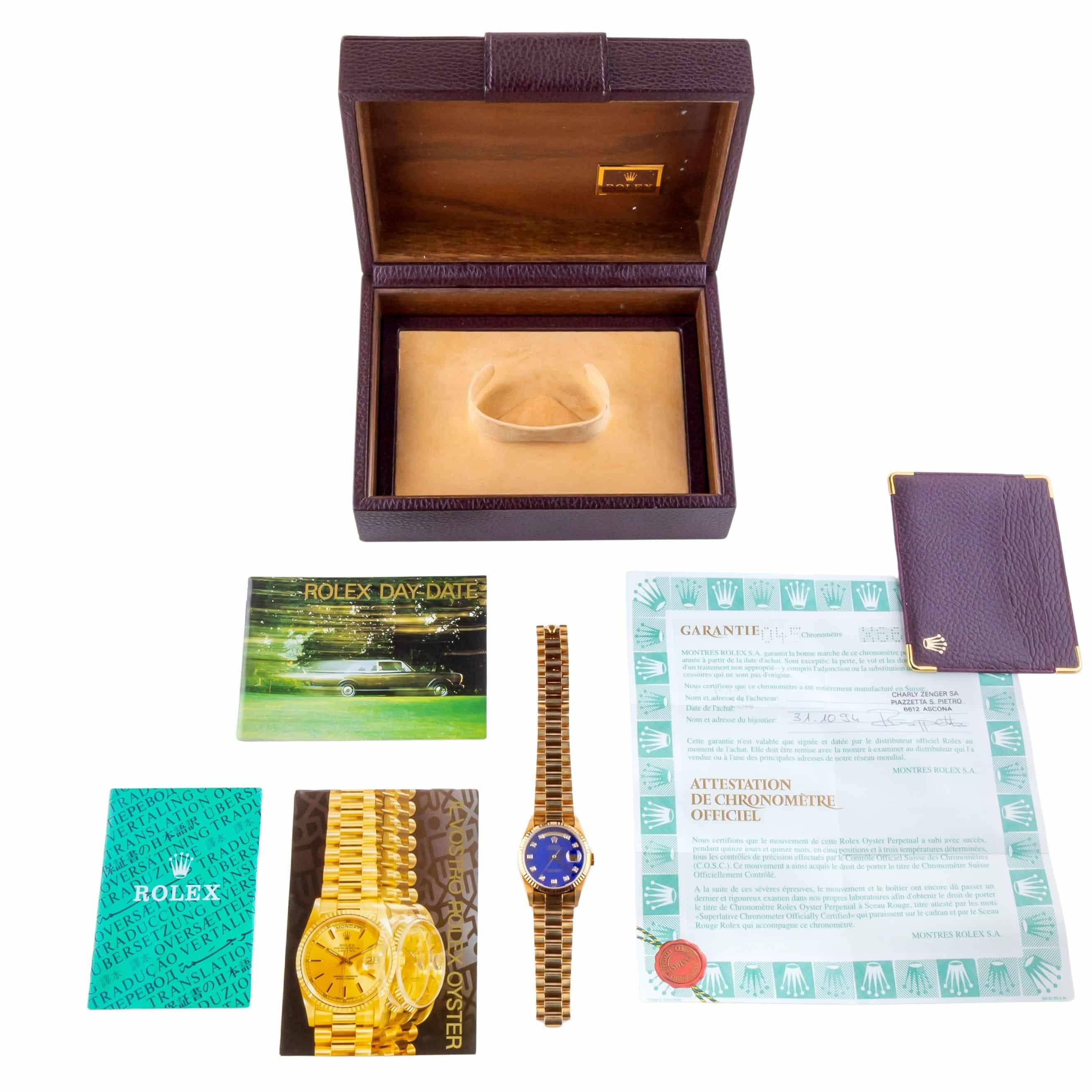 Rolex Day-Date Lapis lazuli 18238 1993 (vollständiger Satz) 8 Rolex Day-Date Lapis lazuli 18238 1993 (vollständiger Satz) – Bild 8