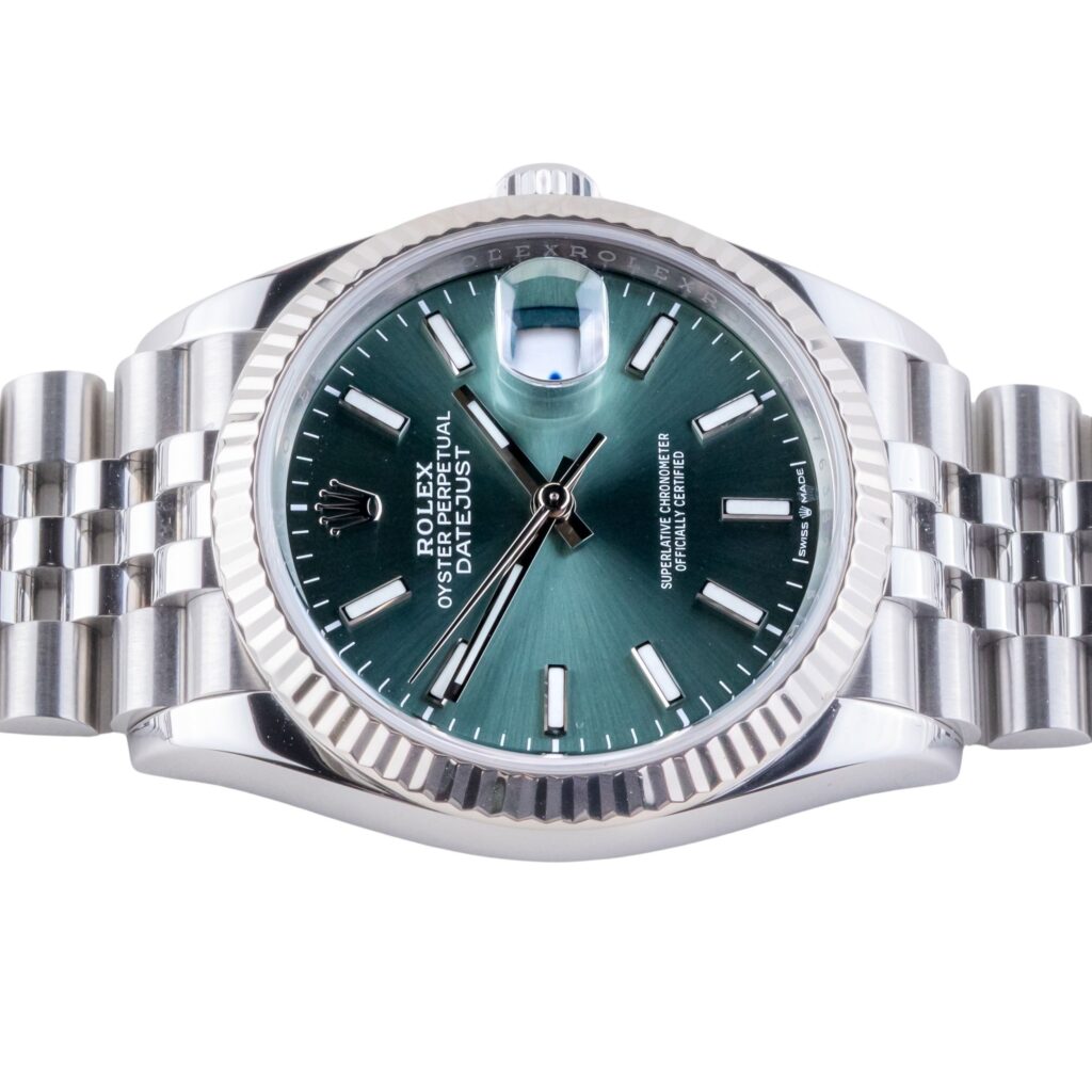 Rolex Datejust Mint Green 126234 2023 (Vollständiger Satz) 12 2E0B3755 1CG 3M Langedyk Vintage Watches