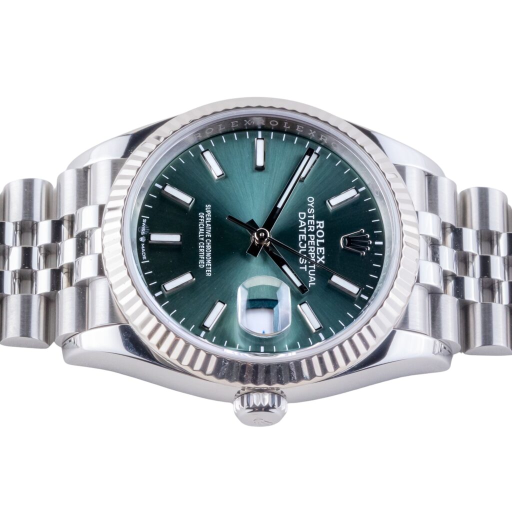 Rolex Datejust Mint Green 126234 2023 (Vollständiger Satz) 13 2E0B3757 1CG 3M Langedyk Vintage Watches