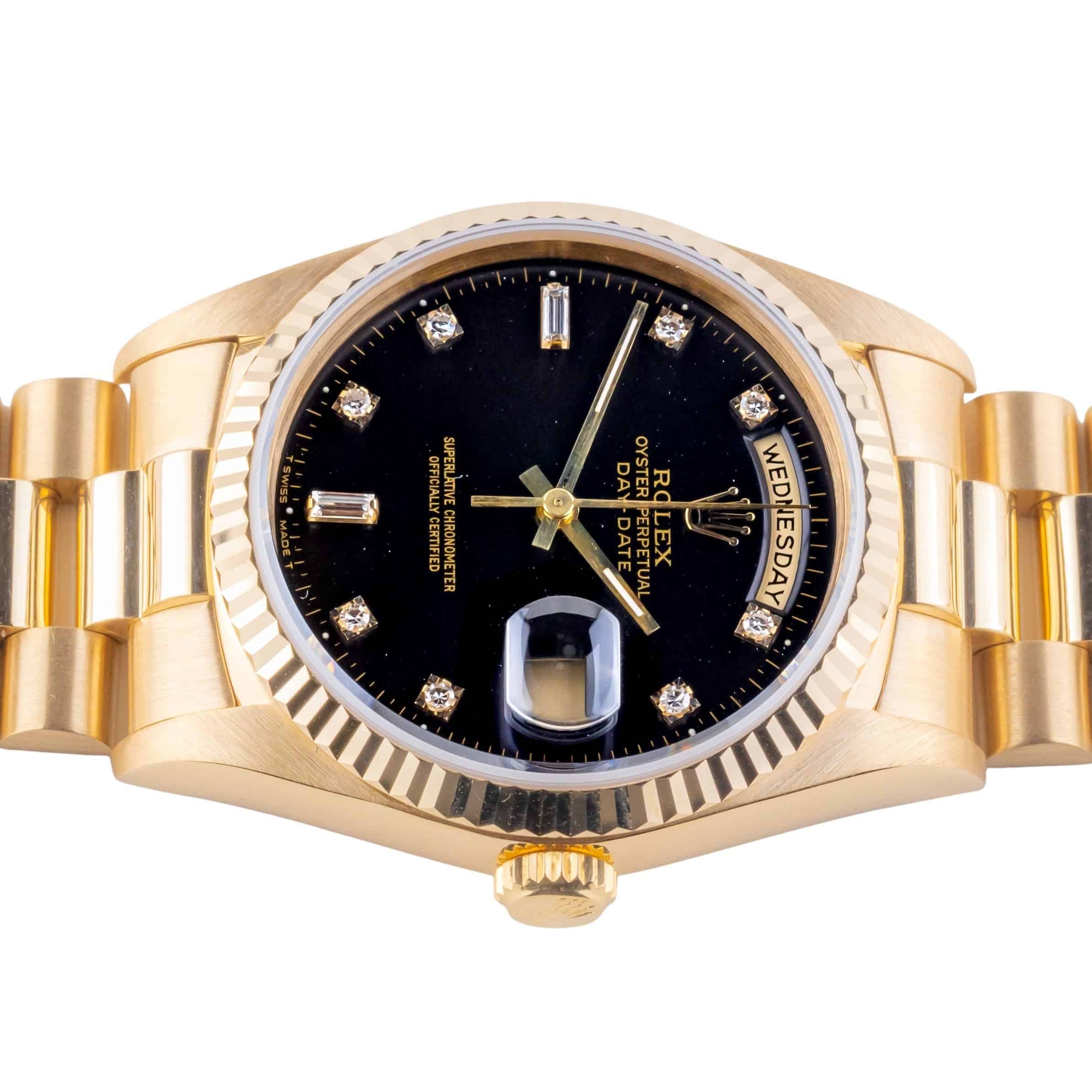 Rolex Day-Date Black Diamond 18238 1988 (Full Set) 6 Rolex Day-Date Black Diamond 18238 1988 (Full Set) – Bild 6