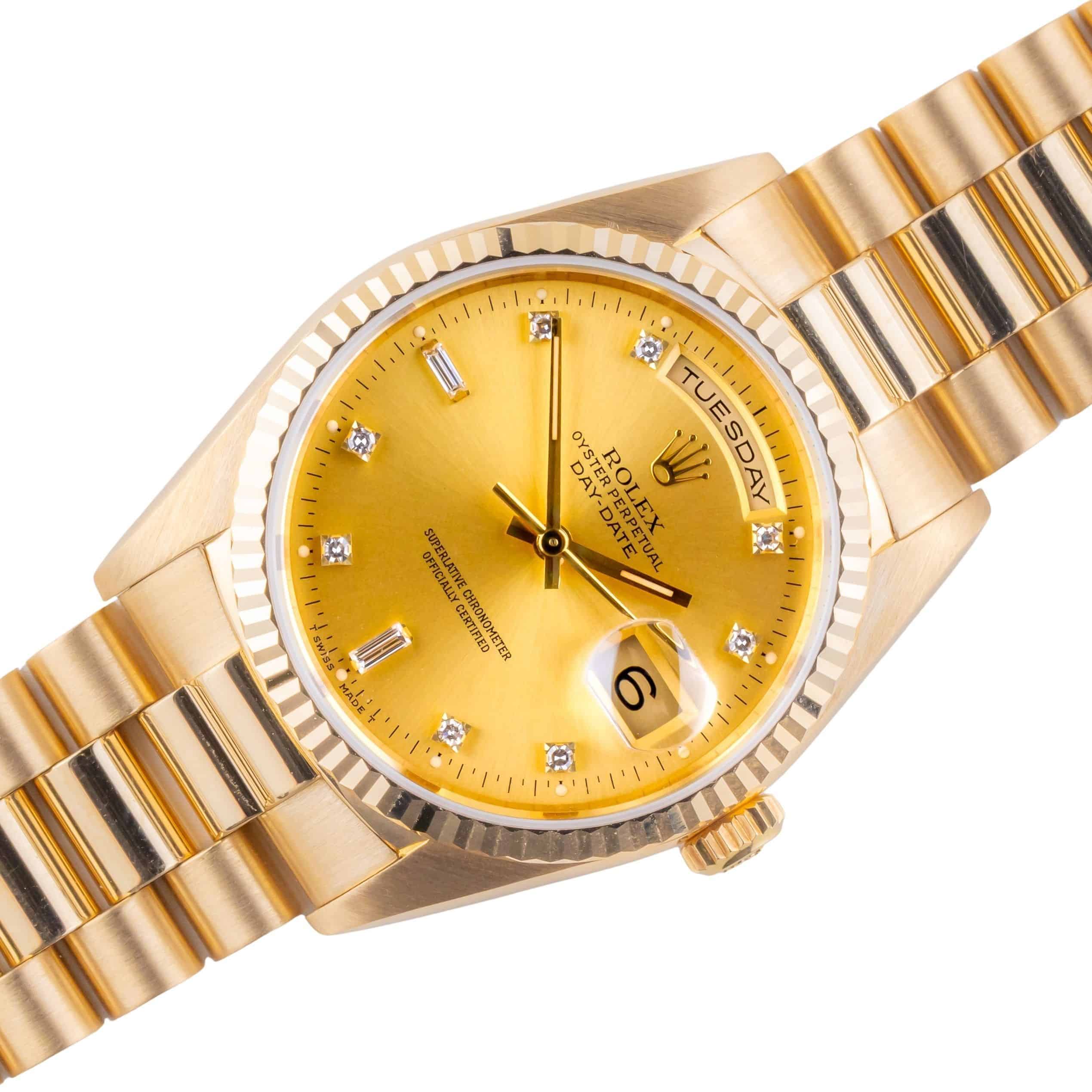 Rolex Day-Date Black Diamond 18238 1989 (Papiere) 1 rolex-day-date-18238