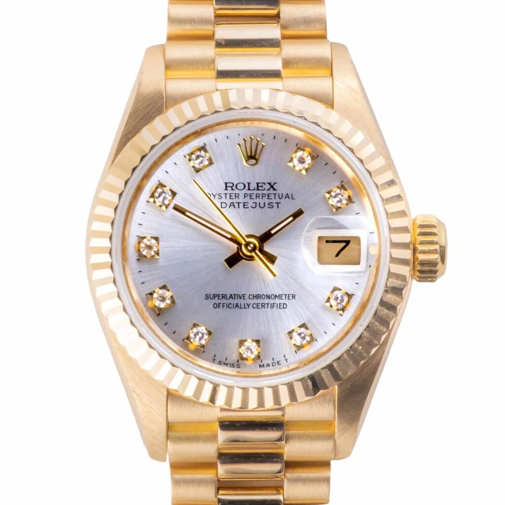 Rolex Lady-Datejust Silver Diamond 69178 1991 (Vollständiger Satz) 9 2E0B3898 1CG 3M 1 Langedyk Vintage Watches