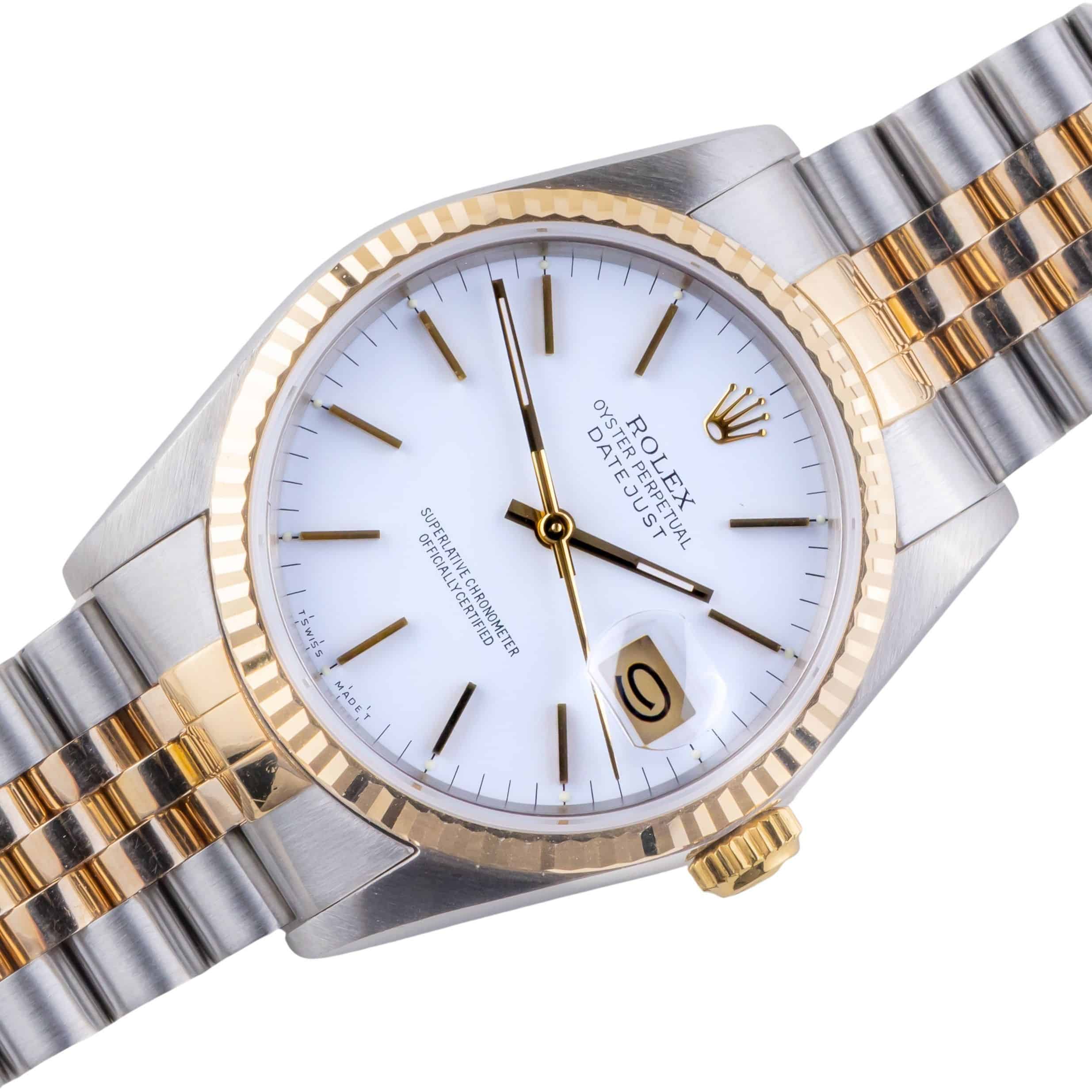 Rolex Oyster Perpetual Datejust White 16233 1989 (Vollständiger Satz) 1 rolex-datejust-16233-180
