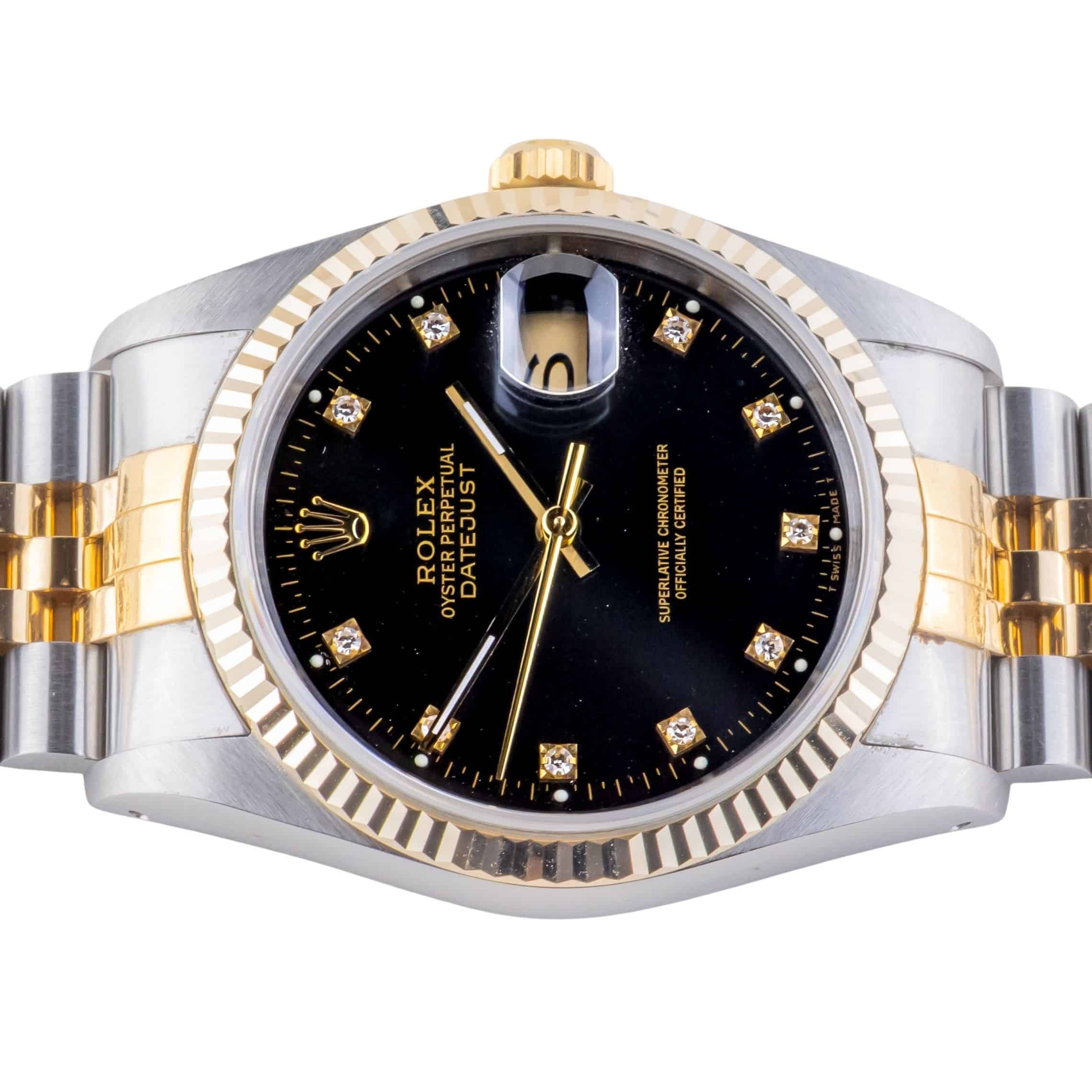 Rolex Oyster Perpetual Datejust Black Diamond 16233 1989 (Vollständiger Satz) 5 Rolex Oyster Perpetual Datejust Black Diamond 16233 1989 (Vollständiger Satz) – Bild 5
