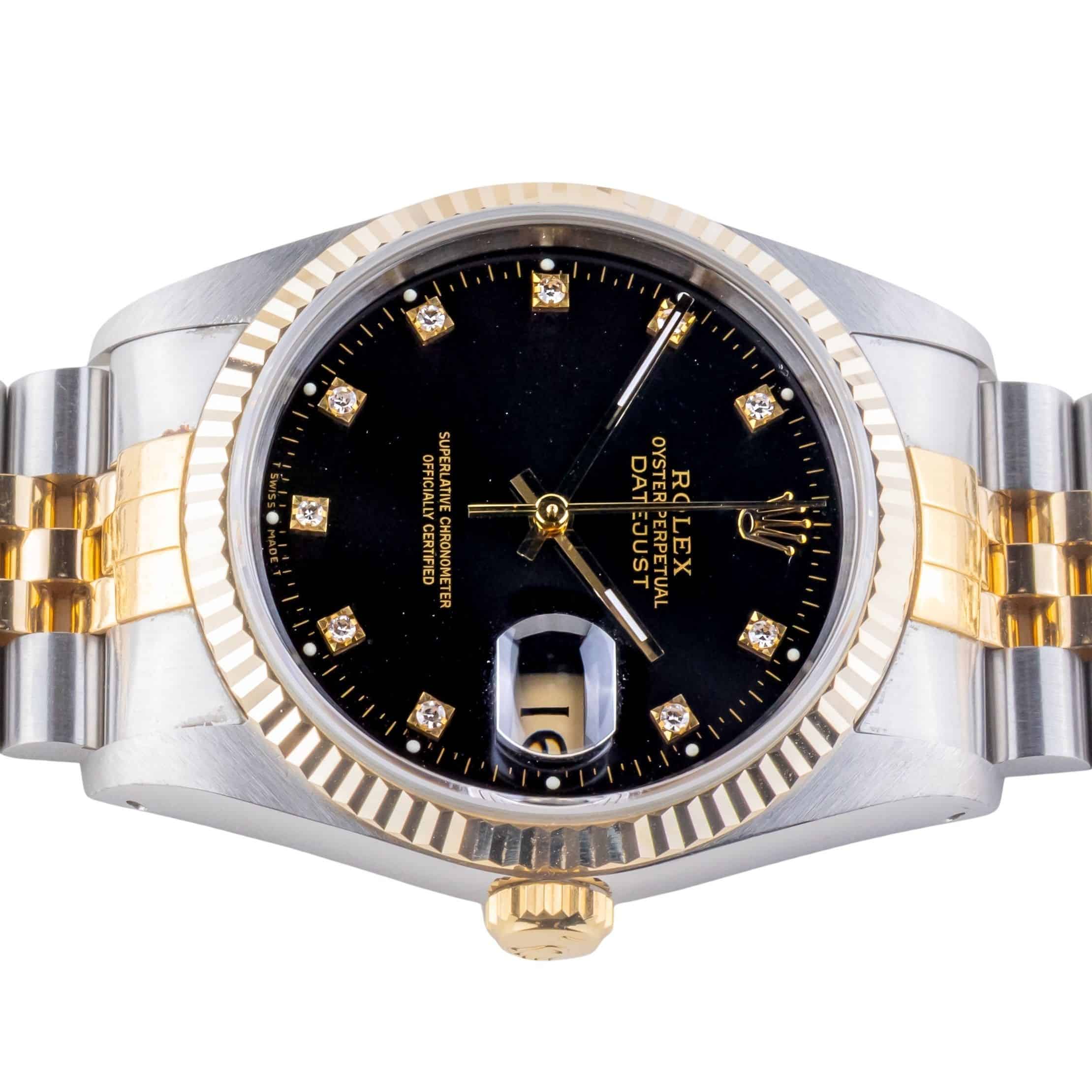 Rolex Oyster Perpetual Datejust Black Diamond 16233 1989 (Vollständiger Satz) 6 Rolex Oyster Perpetual Datejust Black Diamond 16233 1989 (Vollständiger Satz) – Bild 6