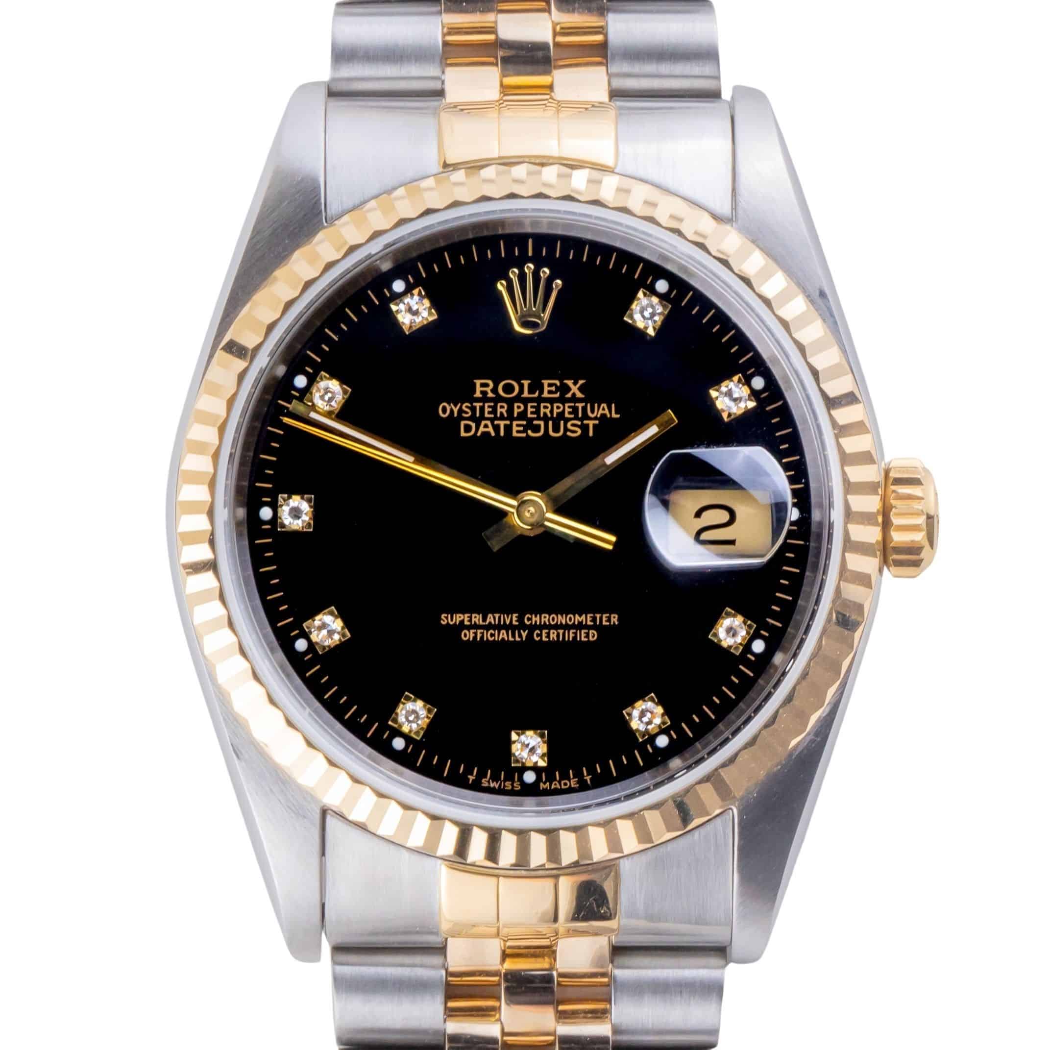 Rolex Oyster Perpetual Datejust Black Diamond 16233 1993 (Vollständiger Satz) 3 Rolex Oyster Perpetual Datejust Black Diamond 16233 1993 (Vollständiger Satz) – Bild 3