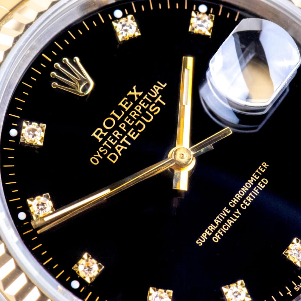 Alternative view of Rolex Oyster Perpetual Datejust Black Diamond 16233 1993 (Vollständiger Satz)