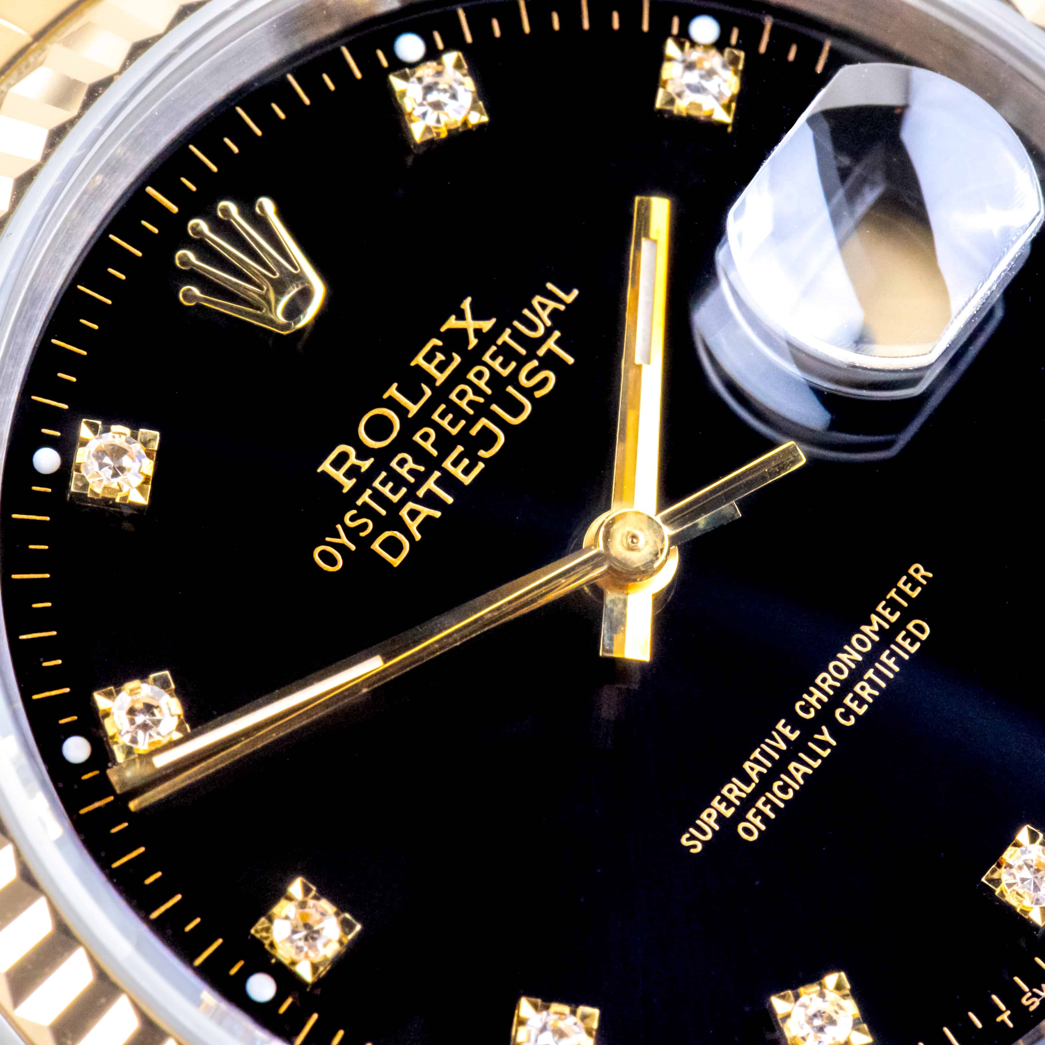 Rolex Oyster Perpetual Datejust Black Diamond 16233 1993 (Vollständiger Satz) 2 Rolex Oyster Perpetual Datejust Black Diamond 16233 1993 (Vollständiger Satz) – Bild 2