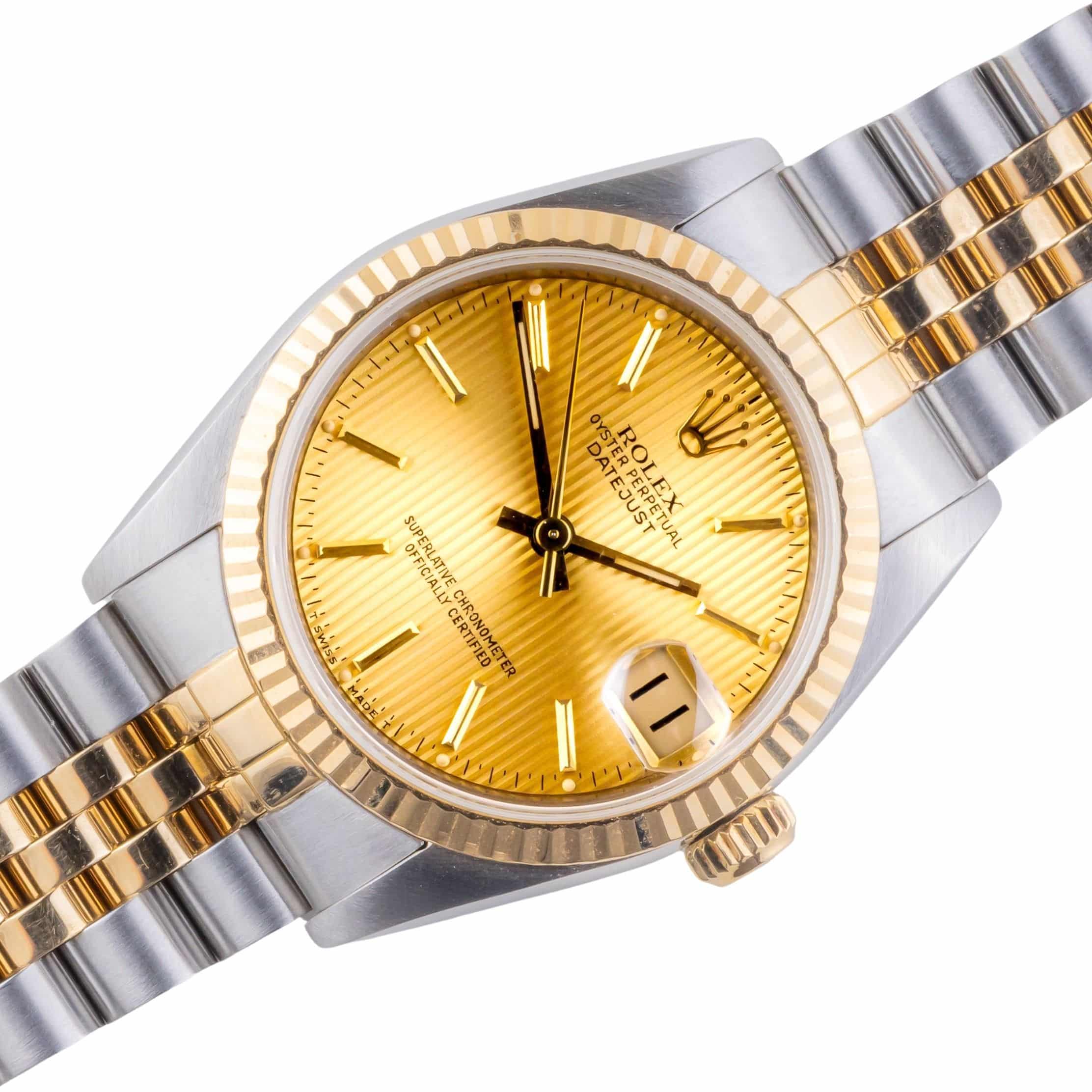 Rolex Oyster Perpetual Lady-Datejust Champagne Tapestry 68273 1989 (Vollständiger Satz) 1 rolex-lady-datejust-68273-2