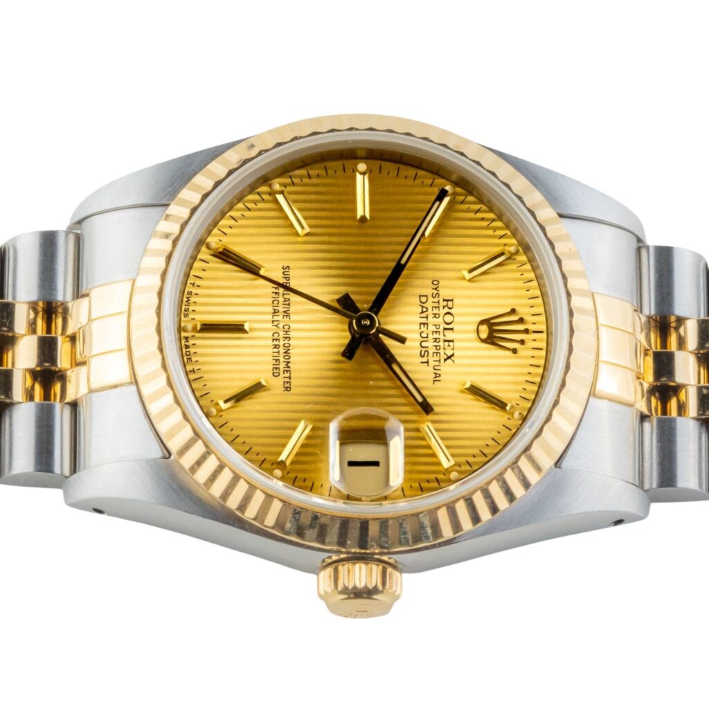 Rolex Oyster Perpetual Lady-Datejust Champagne Tapestry 68273 1989 (Vollständiger Satz) 13 2E0B4071 1CG 3M Langedyk Vintage Watches