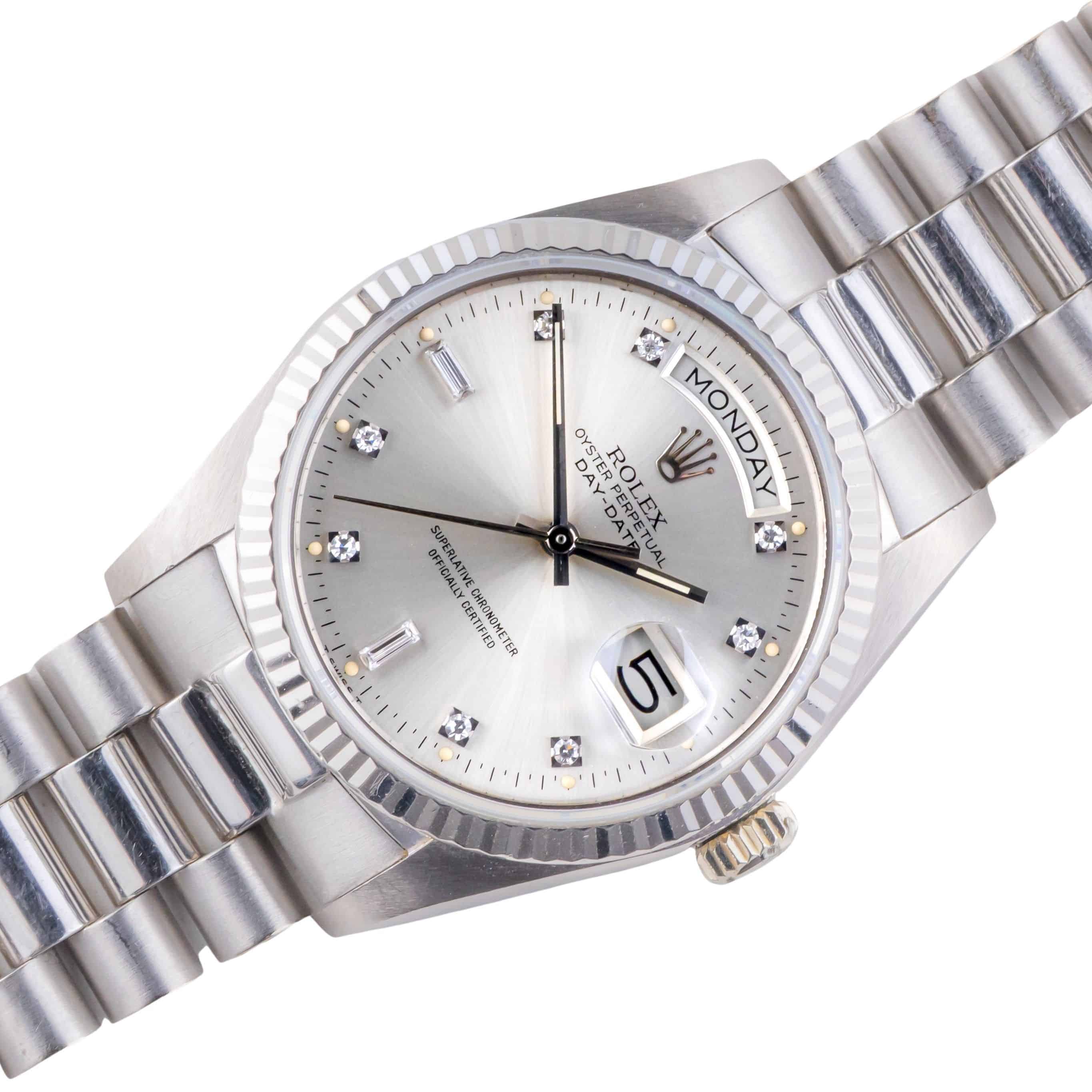 Rolex Day-Date Silver Diamond 18039 1979 1 rolex-day-date-18039-2
