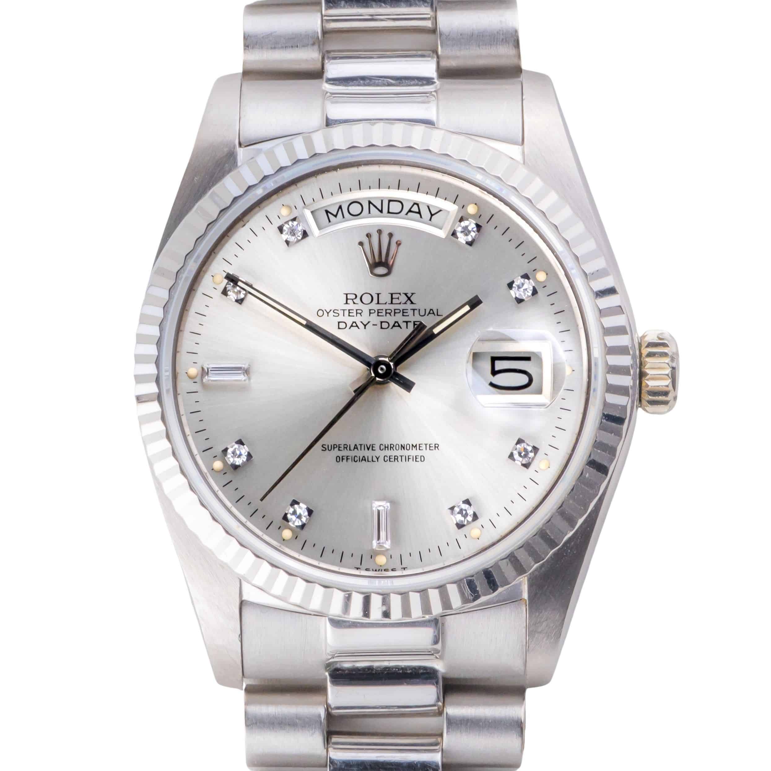 Rolex Day-Date Silver Diamond 18039 1979 3 Rolex Day-Date Silver Diamond 18039 1979 – Bild 3