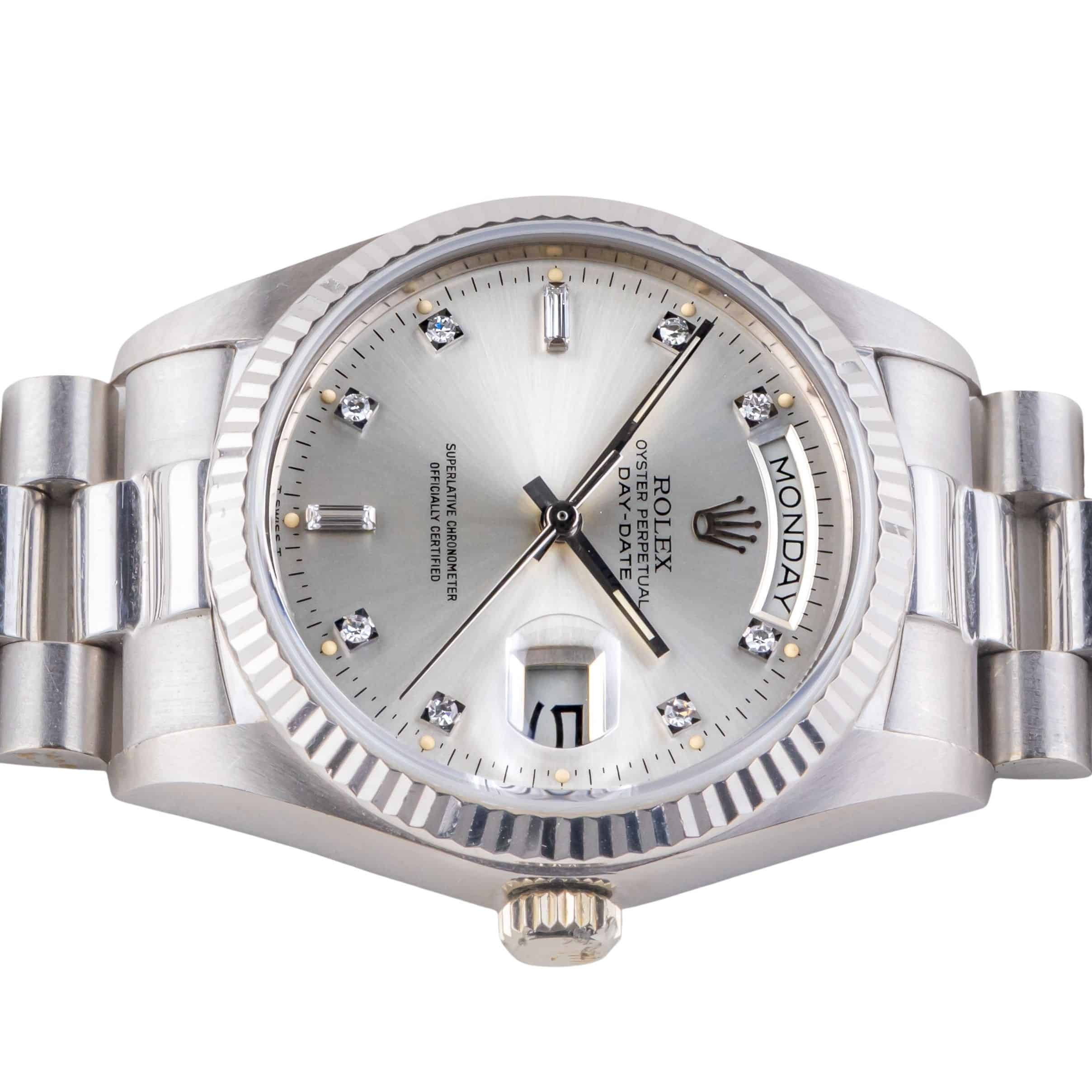 Rolex Day-Date Silver Diamond 18039 1979 6 Rolex Day-Date Silver Diamond 18039 1979 – Bild 6