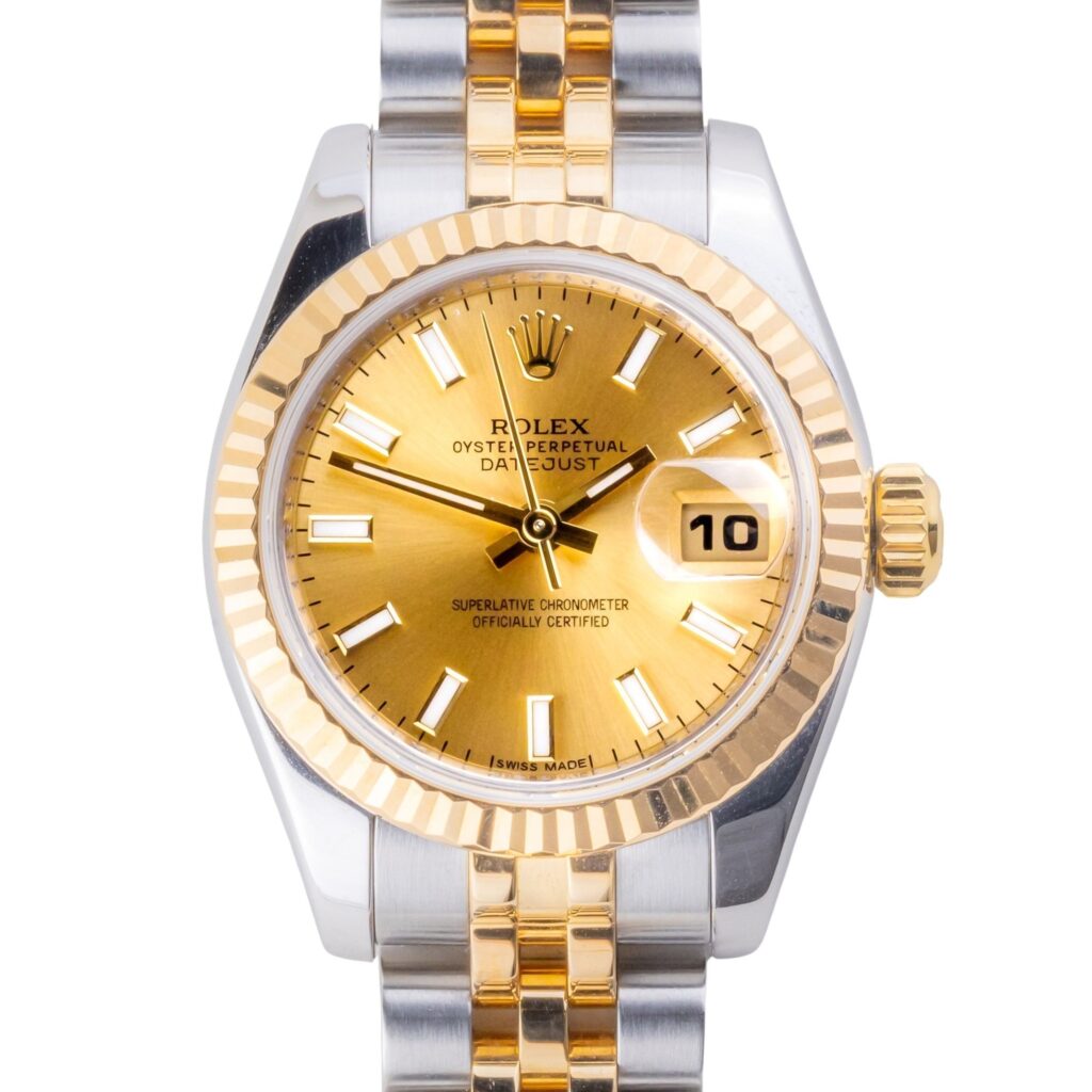 Rolex Lady-Datejust Champagne 179173 2008 10 2E0B4089 1CG 3M Langedyk Vintage Watches