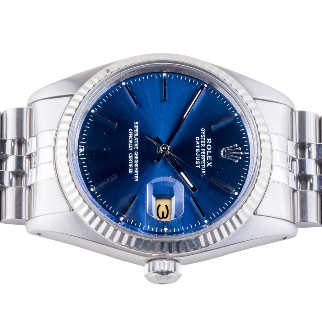 Rolex Oyster Perpetual Datejust Blue 16014 1979 (Box) 13 2E0B4110 1CG 3M Langedyk Vintage Watches