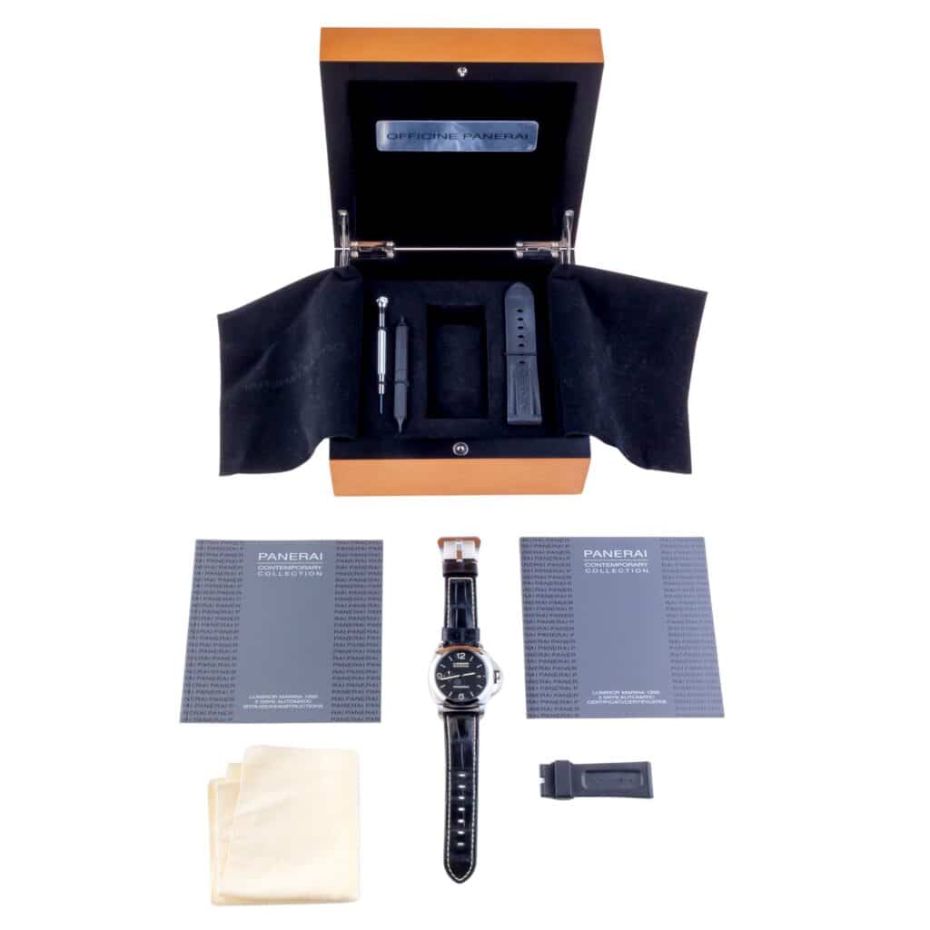 Panerai Luminor Marina 1950 Black Luminova PAM00312 2013 (Vollständige Set) 15 2E0B4130 1CG 3M Langedyk Vintage Watches