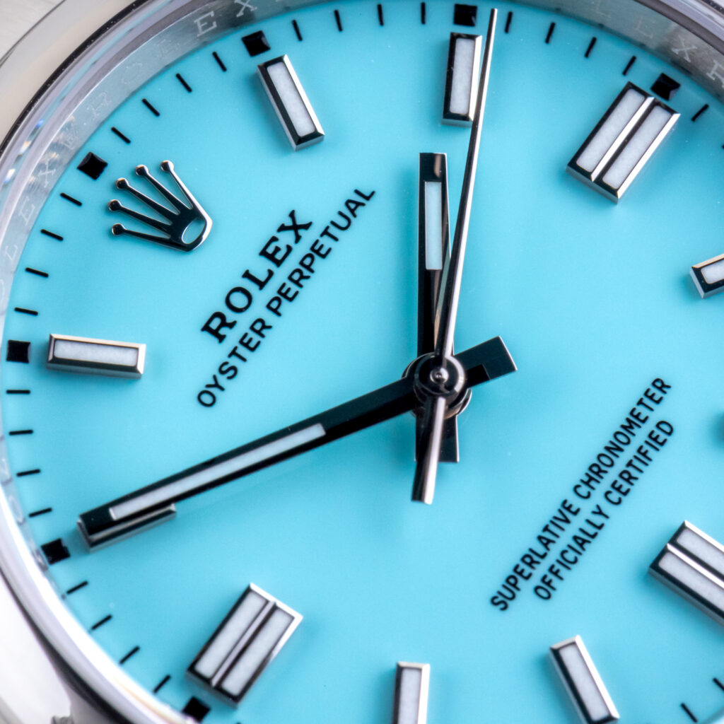 Alternative view of NEW Rolex Oyster Perpetual Tiffany 126000 2023 (Volledige Set)