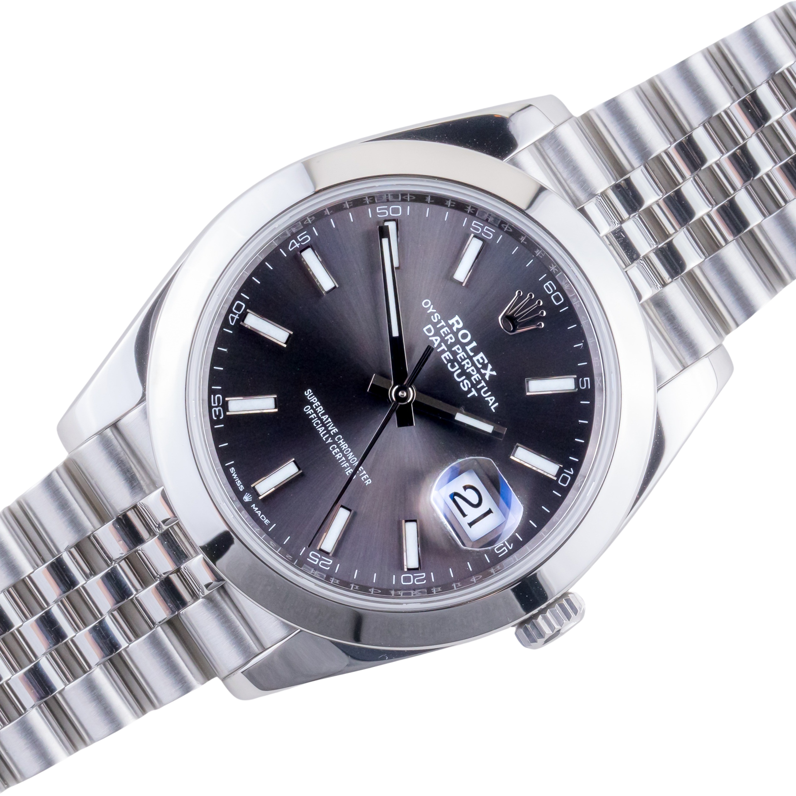 Rolex Datejust Rhodium 126300 2019 (Vollständiger Satz) 1 Rolex Datejust Rhodium 126300 2019 (Vollständiger Satz)