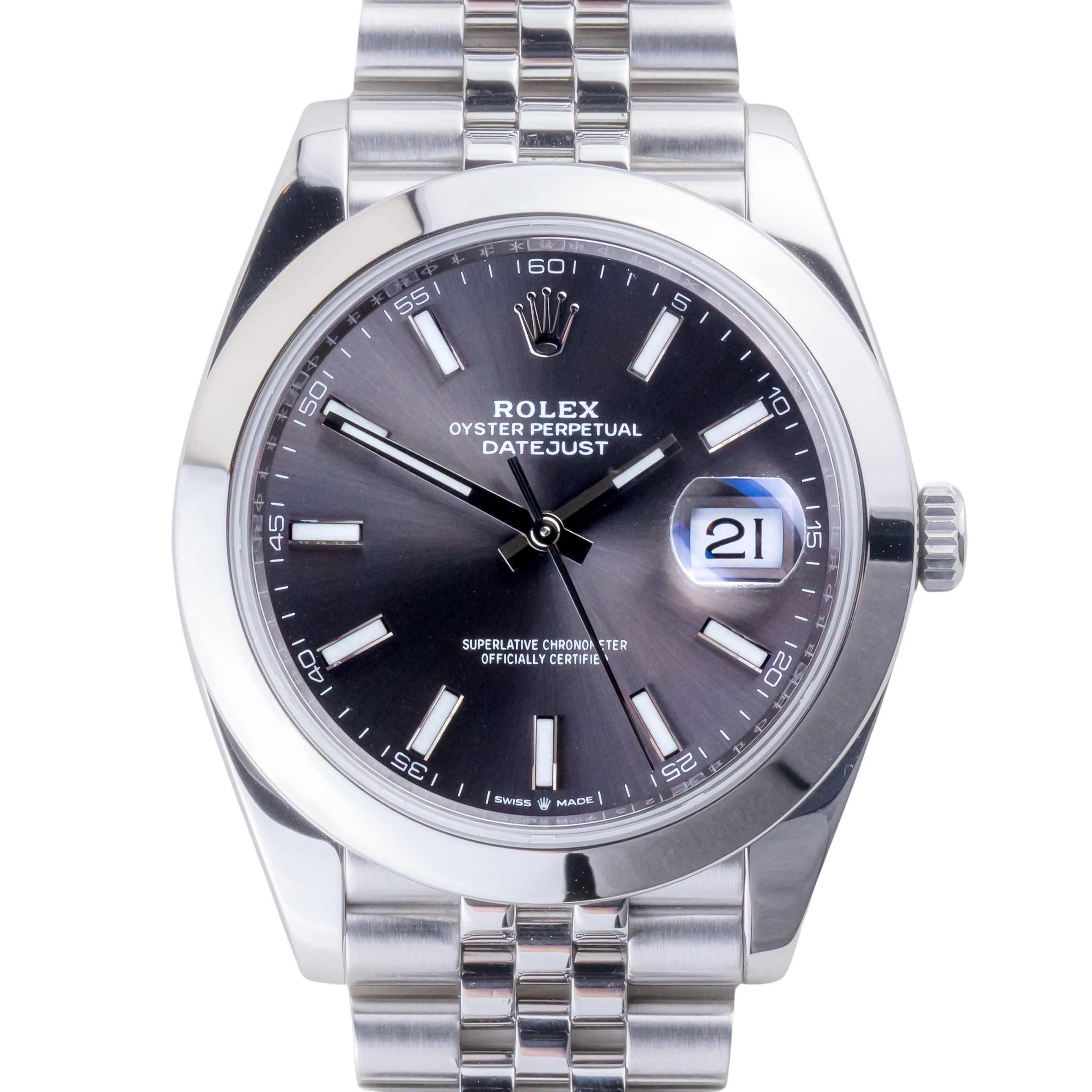 Rolex Datejust Rhodium 126300 2019 (Vollständiger Satz) 3 Rolex Datejust Rhodium 126300 2019 (Vollständiger Satz) – Bild 3