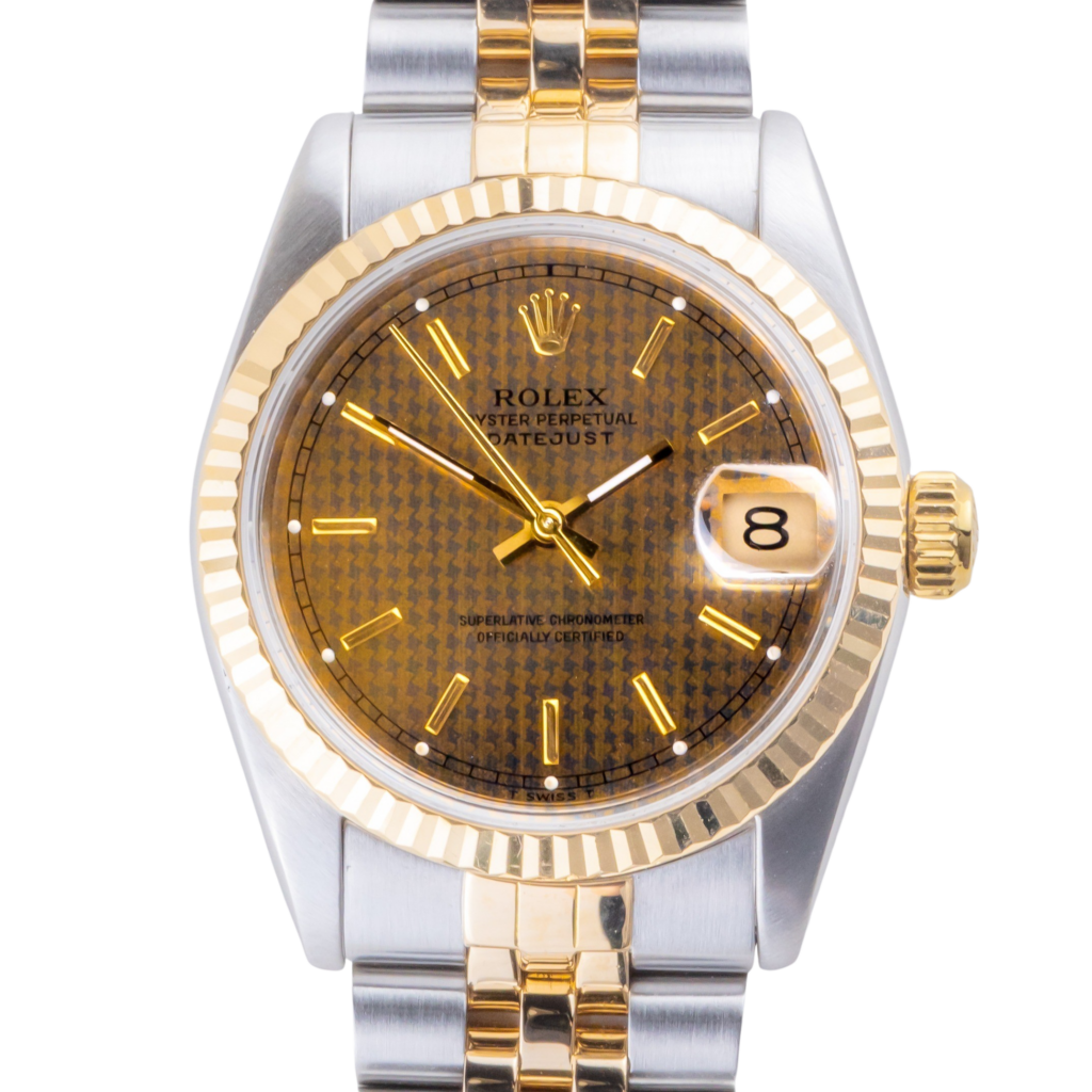 Alternative view of Rolex Oyster Perpetual Lady-Datejust Houndstooth 68273 1991 (Volledige set)