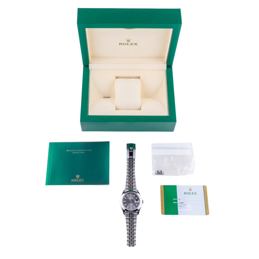 Rolex Datejust Rhodium 126300 2019 (Vollständiger Satz) 15 2E0B4402 1CG 3M Langedyk Vintage Watches